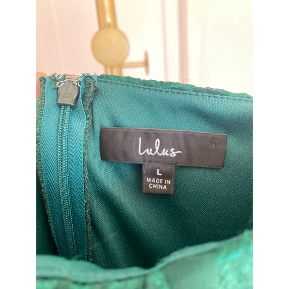 Lulus Emerald Green Maxi Dress Tiered Ruffle Romantic Wedding Guest Cottagecore - Picture 10 of 12